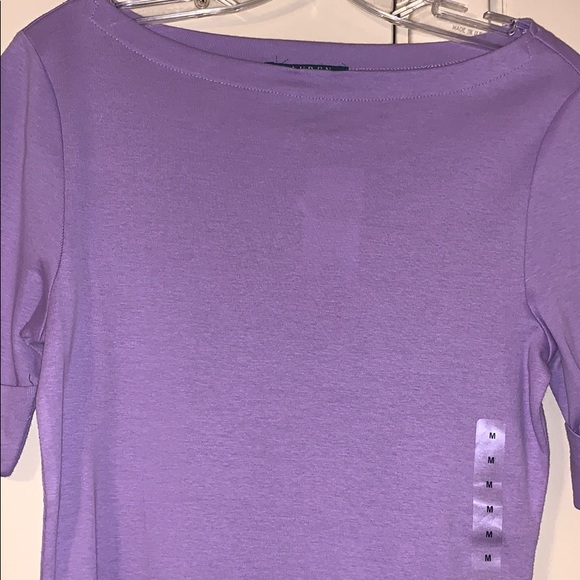 ❌SOLD❌ Lauren Ralph Lauren Medium Lavender Shirt - Picture 3 of 8